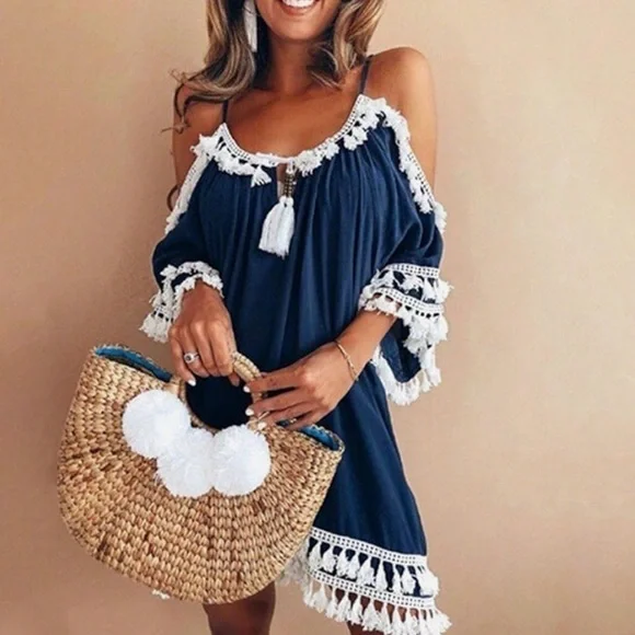 princess polly baby blue dress Women's Cold Shoulder Dresses main image 0